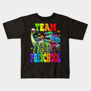 Team Preschool Monster Truck Dinosaur T Rex Kids T-Shirt